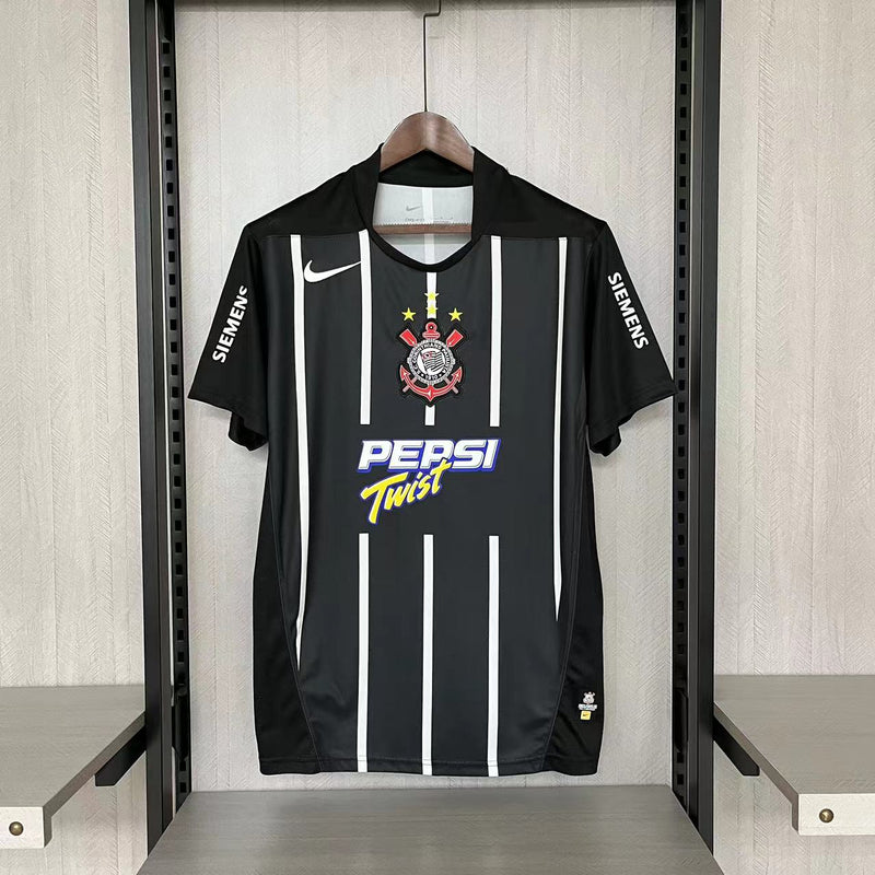 Camisa II Corinthians Retrô | 2004 Nike - Preta e Branca