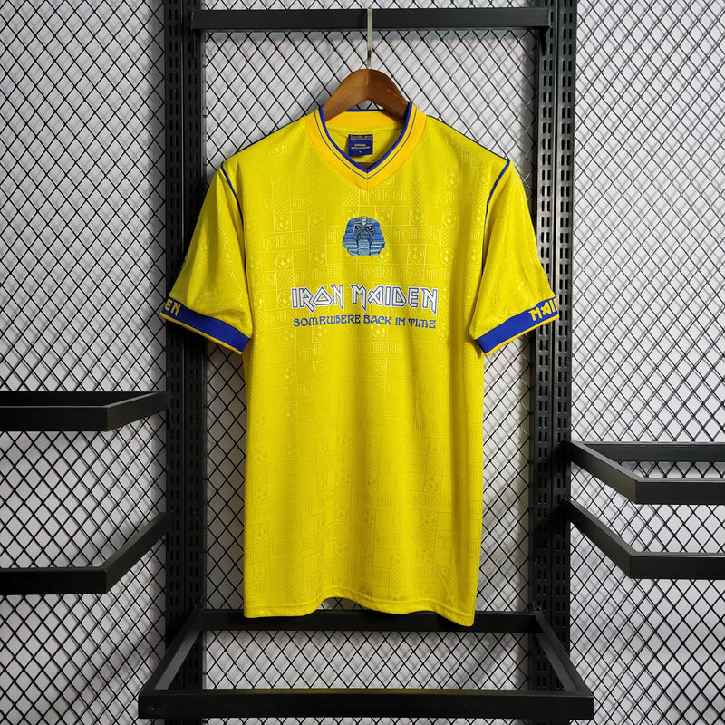 Camisa Iron Maiden x West Ham Retrô | 2008 - Amarela e Azul