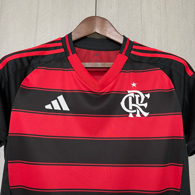 Camisa I Flamengo | 25/26 Torcedor Adidas - Vermelha e Preta - Feminina