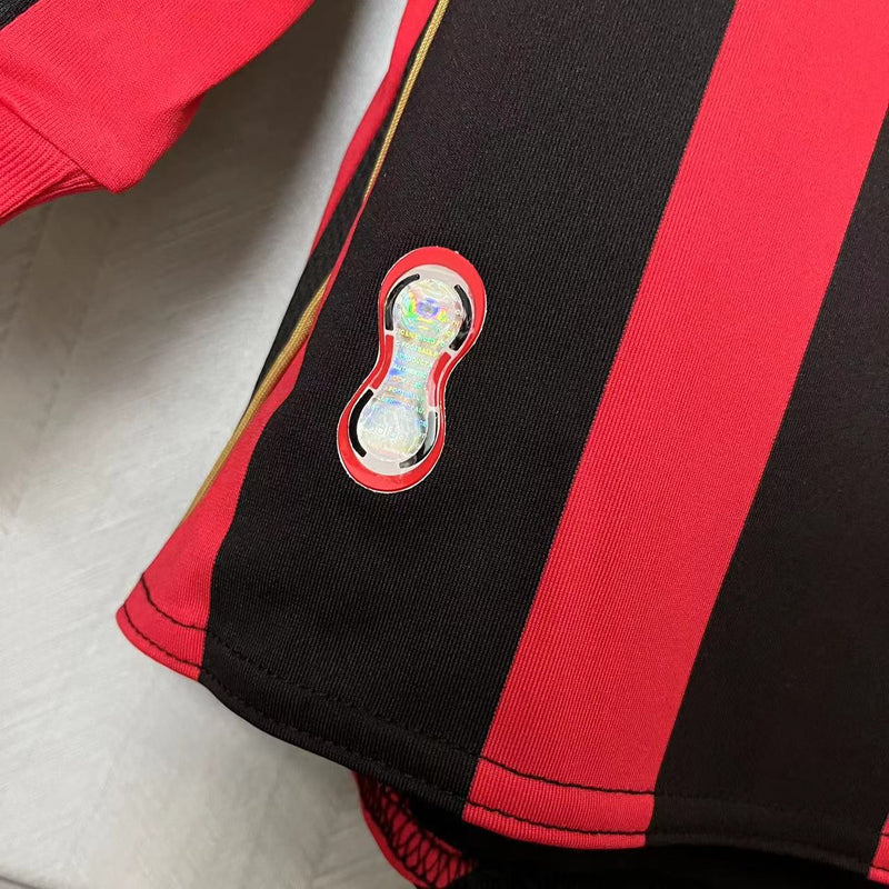 Camisa I Milan Retrô | 06/07 Torcedor Adidas - Vermelha e Preta - Manga Longa