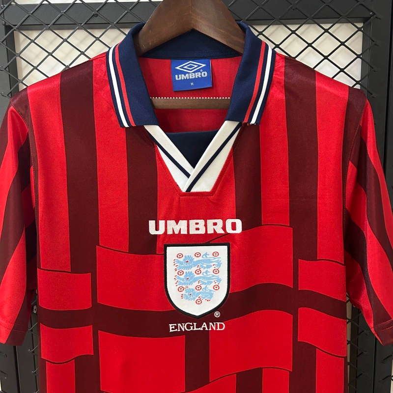 Camisa II Inglaterra Retrô | 1998 Umbro - Vermelha