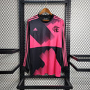 Camisa Goleiro Flamengo | 23/24 Torcedor Adidas - Preta e Rosa - Manga Longa