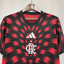 Camisa Pré Jogo Flamengo | 25/26 Torcedor Adidas - Preta e Vermelha