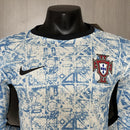 Camisa II Portugal | 2024 Modelo Jogador Nike - Branca e Azul (Manga Longa)