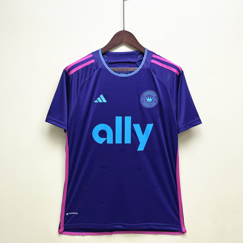 Camisa II Charlotte FC | 23/24 Torcedor Adidas - Azul e Rosa