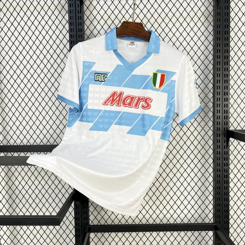Camisa II Napoli Retrô | 90/91 Ennerre - Branca e Azul