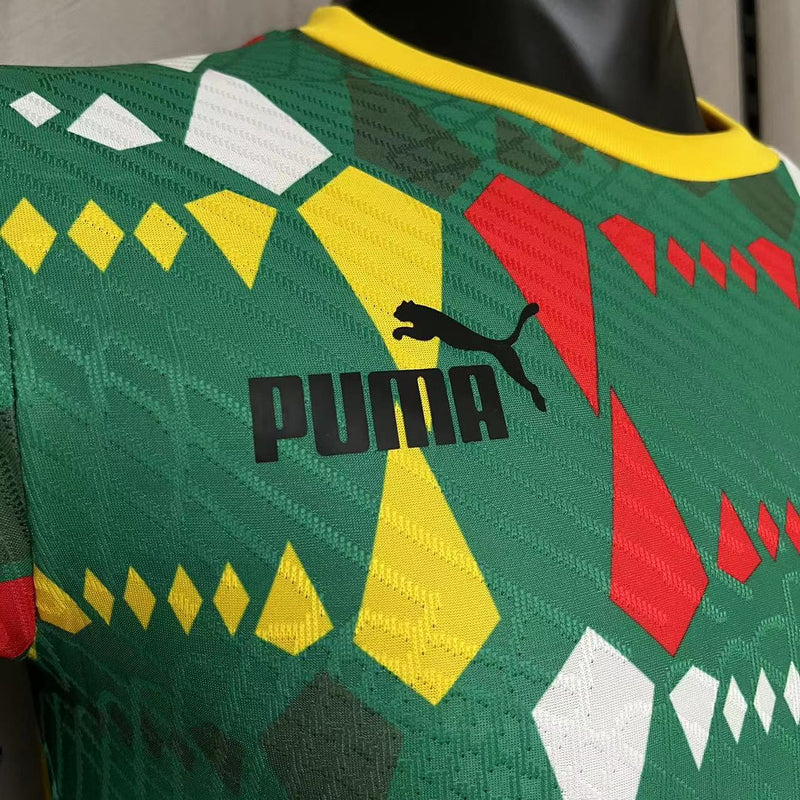 Camisa Pré Jogo Senegal | 23/24 Modelo Jogador Puma - Verde Vermelha e Amarela