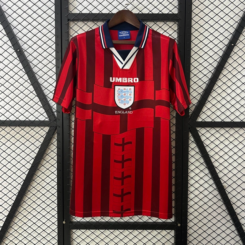 Camisa II Inglaterra Retrô | 1998 Umbro - Vermelha