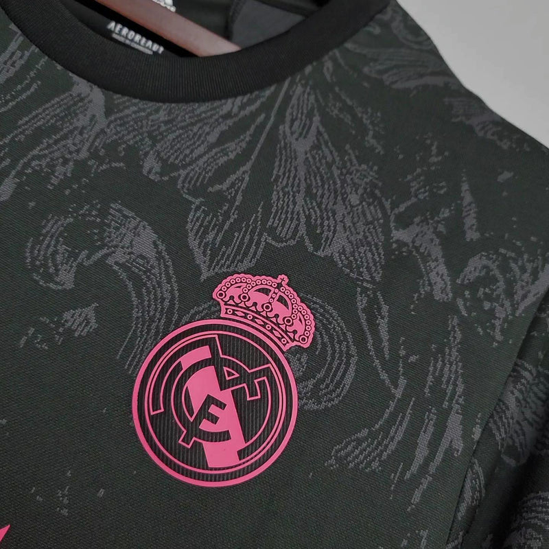 Camisa III Real Madrid | 20/21 Torcedor Adidas - Preta e Rosa