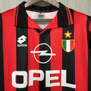 Camisa I Milan Retrô | 96/97 Lotto - Vermelha e Preta