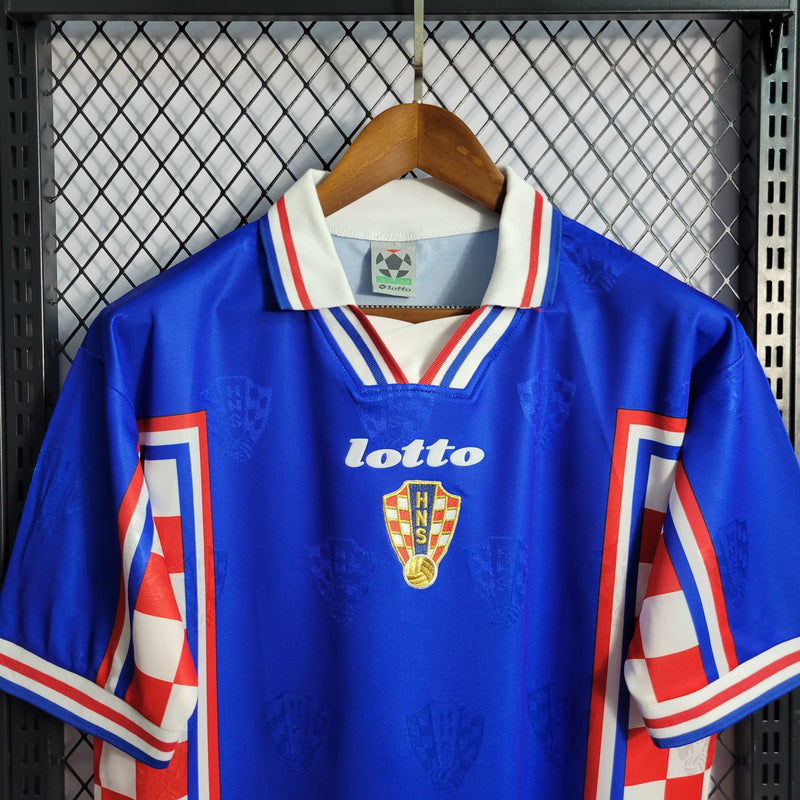 Camisa II Croácia Retrô | 1998 Lotto - Azul