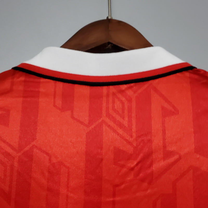 Camisa I Manchester United Retrô | 92/94 Torcedor Umbro - Vermelha