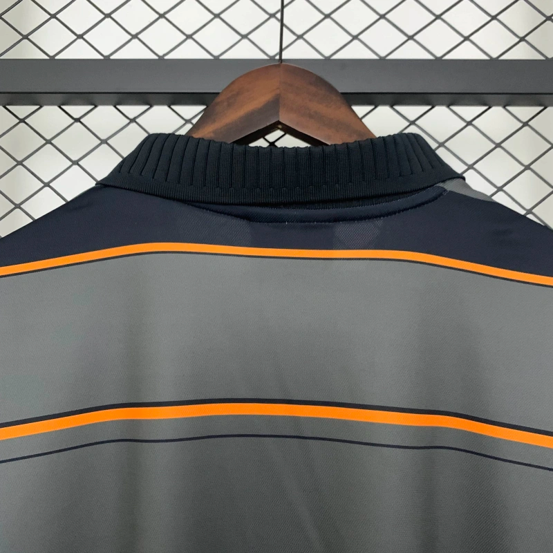 Camisa III Valencia Retrô | 99/00 Luanvi - Cinza Azul e Laranja
