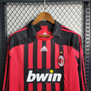 Camisa I Milan Retrô | 07/08 Adidas - Vermelha e Preta - Manga Longa