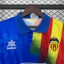 Camisa II Valencia Retrô | 95/96 Luanvi - Azul Vermelha e Amarela