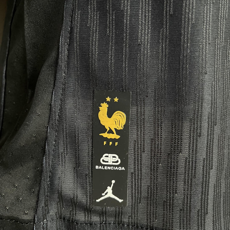 Camisa França x Balenciaga | 24/25 Modelo Jogador Jordan - Preta