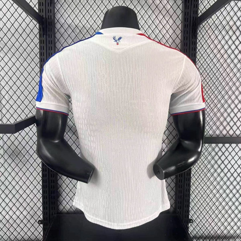 Camisa II Crystal Palace | 25/26 Modelo Jogador Macron - Branca Azul e Vermelha