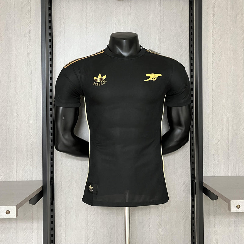 Camisa Arsenal x Versace | 24/25 Modelo Jogador Adidas - Preta