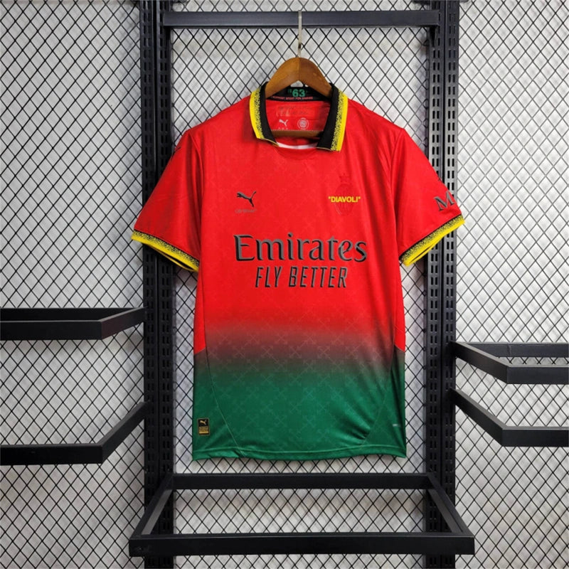Camisa IV Goleiro Milan | 24/25 Torcedor Puma - Vermelha e Verde