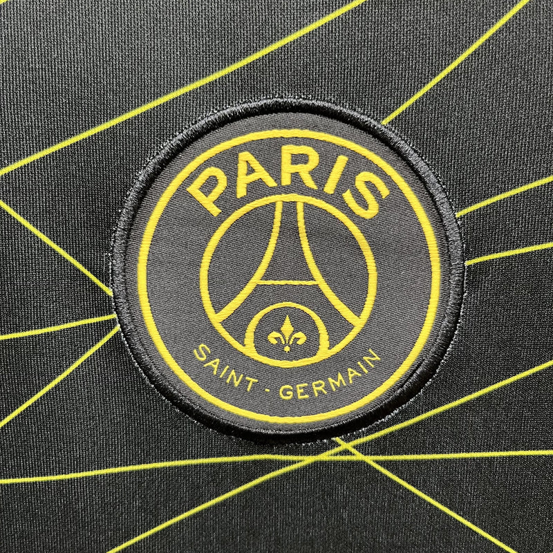 Camisa IV PSG | 22/23 Torcedor Jordan - Preta e Amarela - Manga Longa