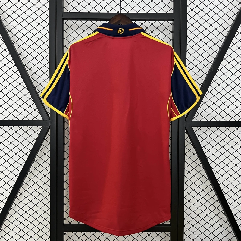 Camisa I Espanha Retrô | 2000 Adidas - Vermelha Azul e Amarela