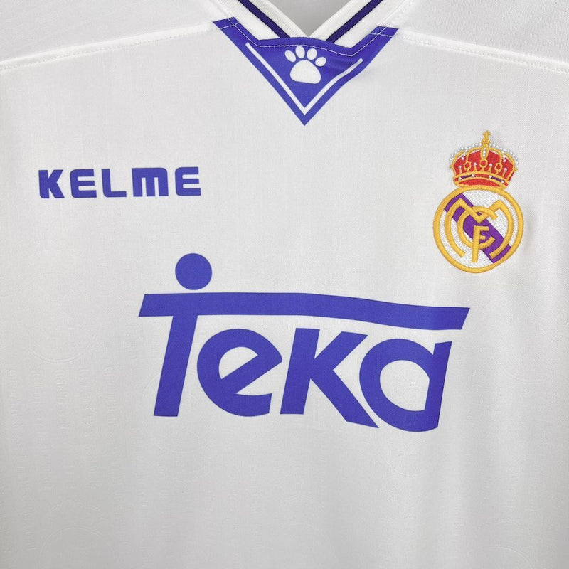 Camisa I Real Madrid Retrô | 96/97 Kelme - Branca