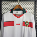Camisa II Marrocos Retrô | 1998 Puma - Branca Vermelha e Verde - Manga Longa