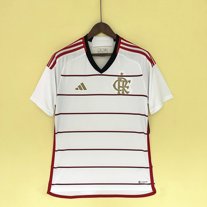 Camisa II Flamengo | 23/24 Torcedor Adidas - Branca e Vermelha