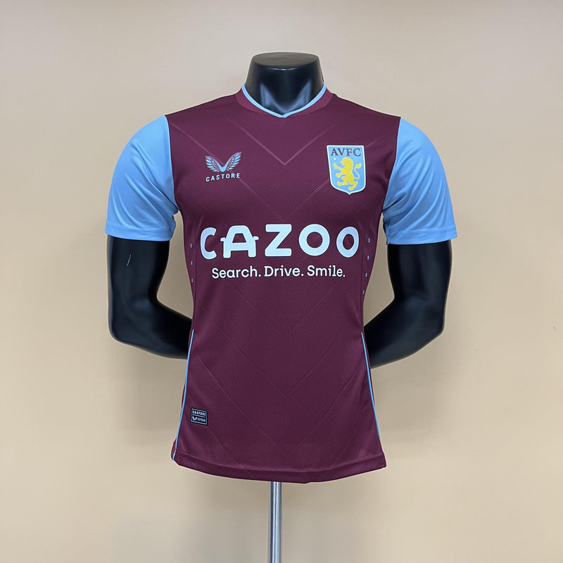 Camisa I Aston Villa | 22/23 Modelo Jogador Castore - Vinho e Azul