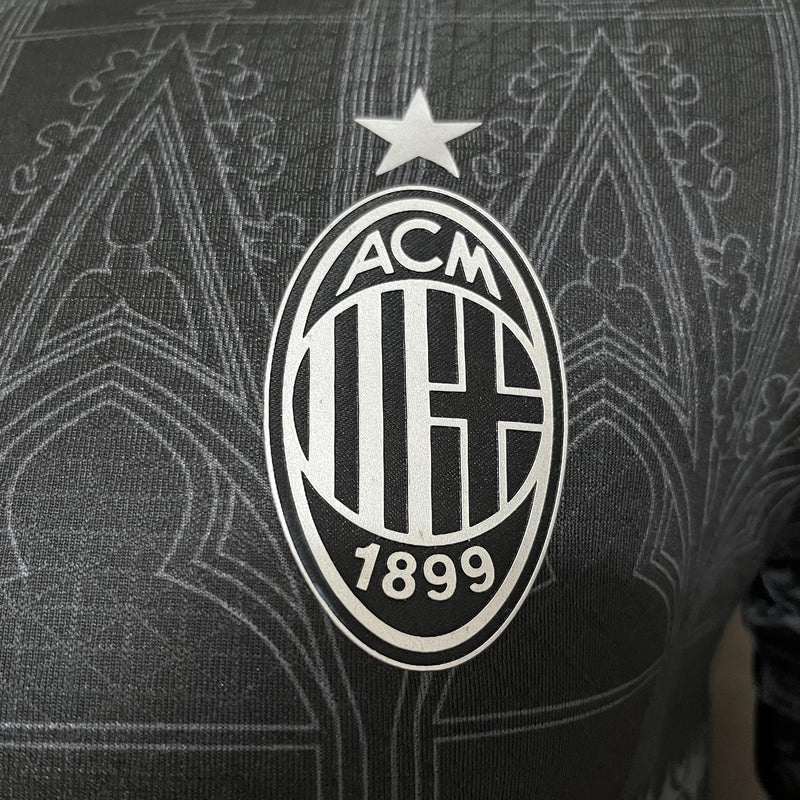 Camisa Milan x Pleasures | 24/25 Modelo Jogador Puma - Preta