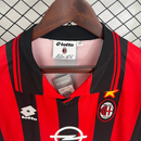 Camisa I Milan Retrô | 97/98 Lotto - Vermelha e Preta