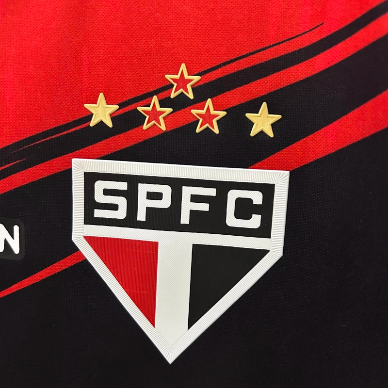Camisa III Goleiro São Paulo | 25/26 Torcedor New Balance - Vermelha Preta e Branca