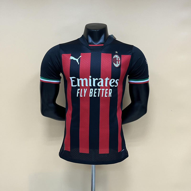 Camisa I Milan | 22/23 Modelo Jogador Puma - Preta e Vermelha