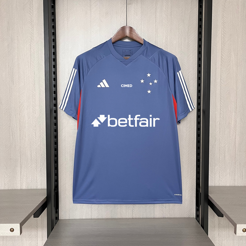 Camisa de Treino Cruzeiro | 24/25 Torcedor Adidas - Azul (Patrocnios)