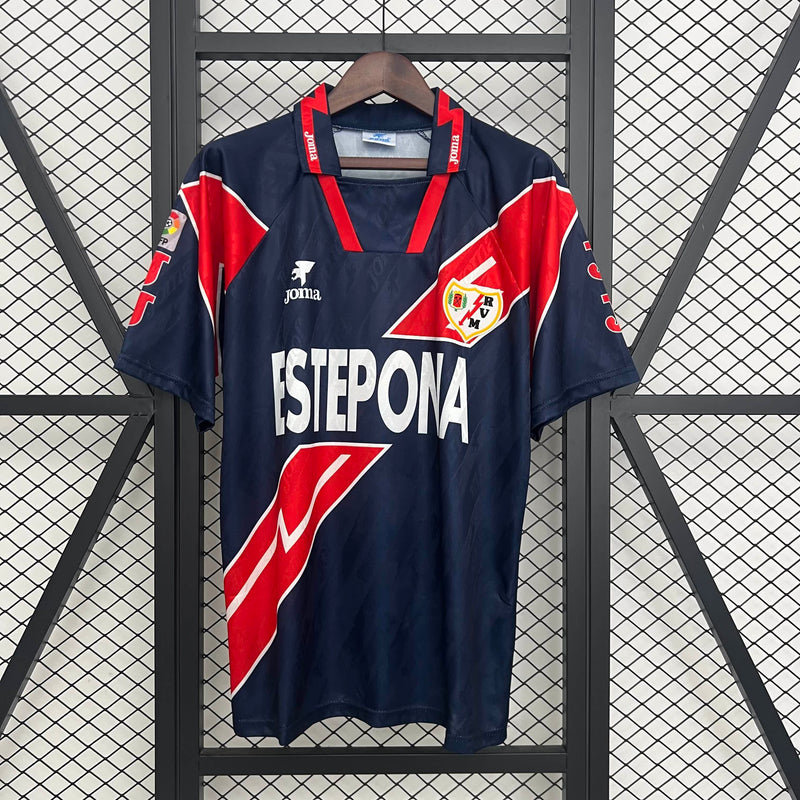 Camisa II Rayo Vallecano Retrô | 95/96 Joma - Azul e Vermelha