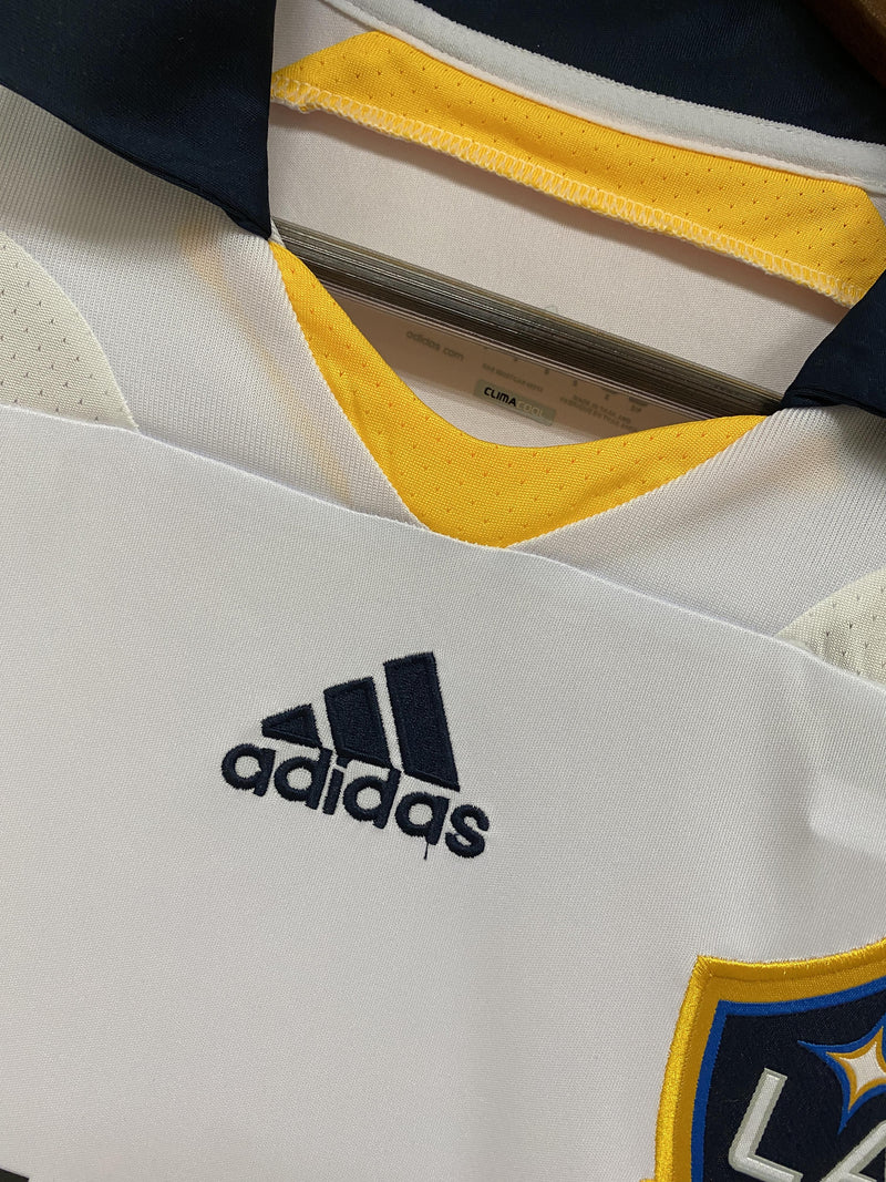 Camisa I LA Galaxy Retrô | 07/08 Torcedor Adidas - Branca Amarela