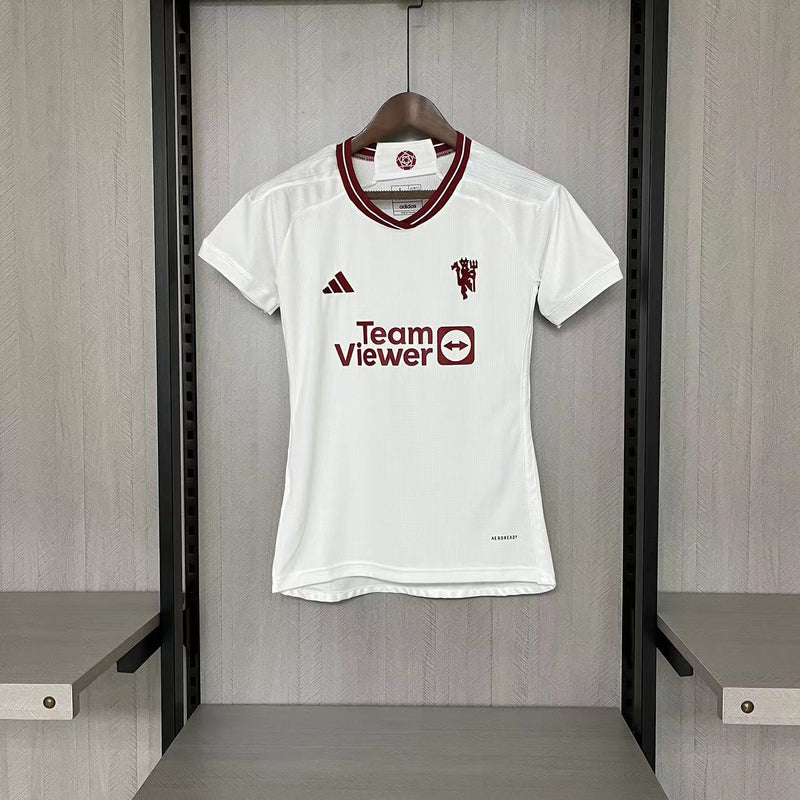 Camisa III Manchester United | 23/24 Torcedor Adidas - Branca - Feminina