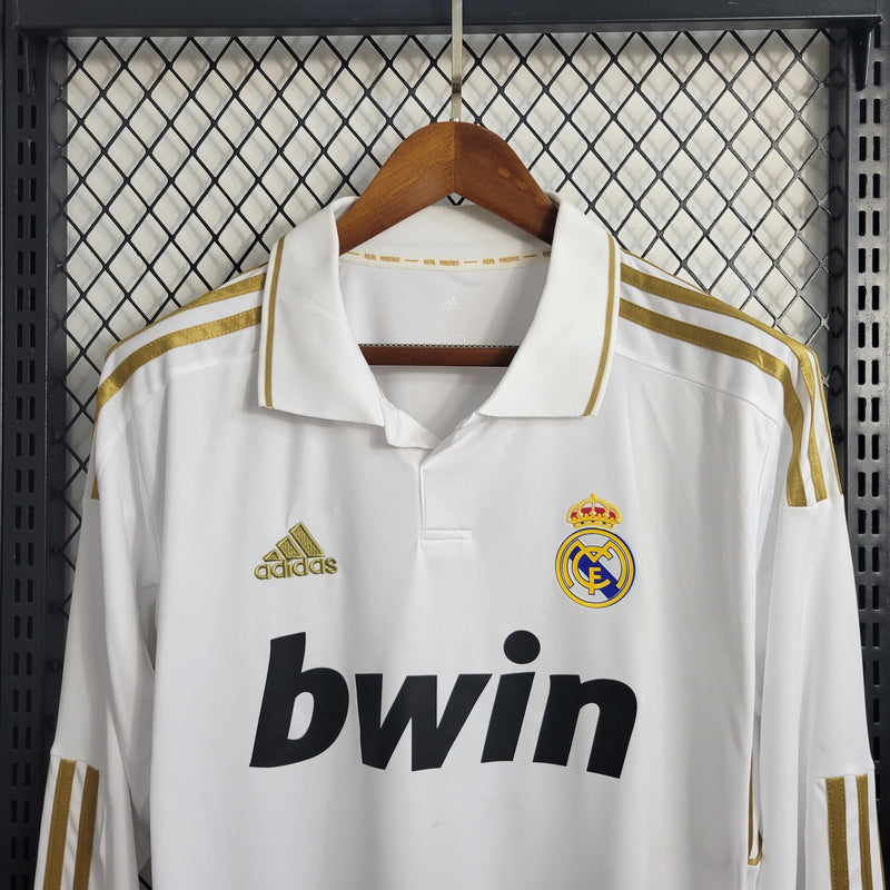 Camisa I Real Madrid Retrô | 11/12 Adidas - Branca - Manga Longa