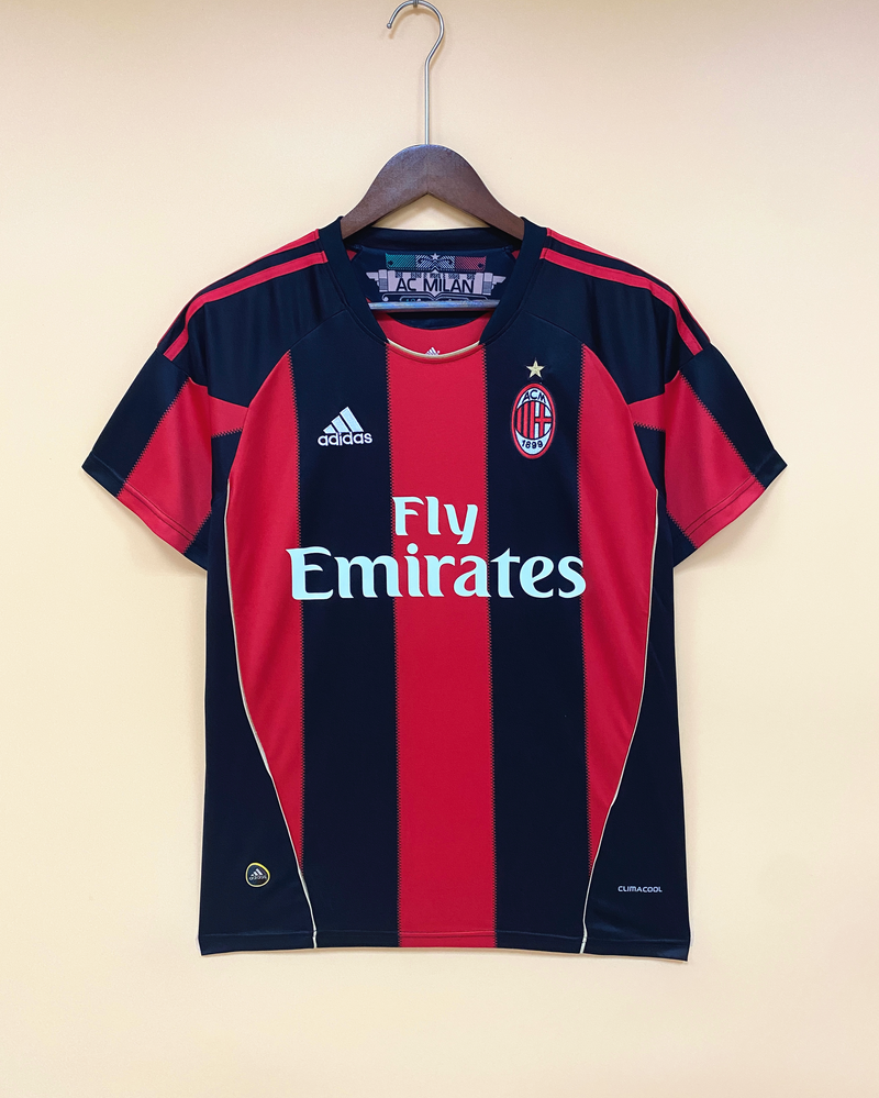 Camisa I Milan Retrô | 10/11 Torcedor Adidas - Vermelha e Preta