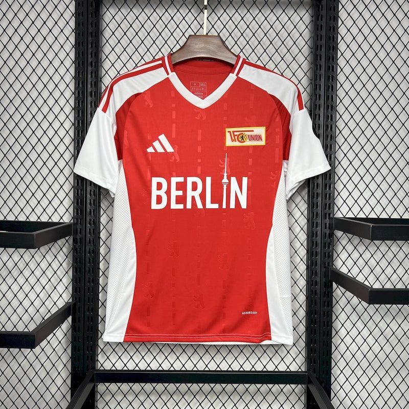 Camisa I FC Union Berlin | 24/25 Torcedor Adidas - Vermelha e Branca