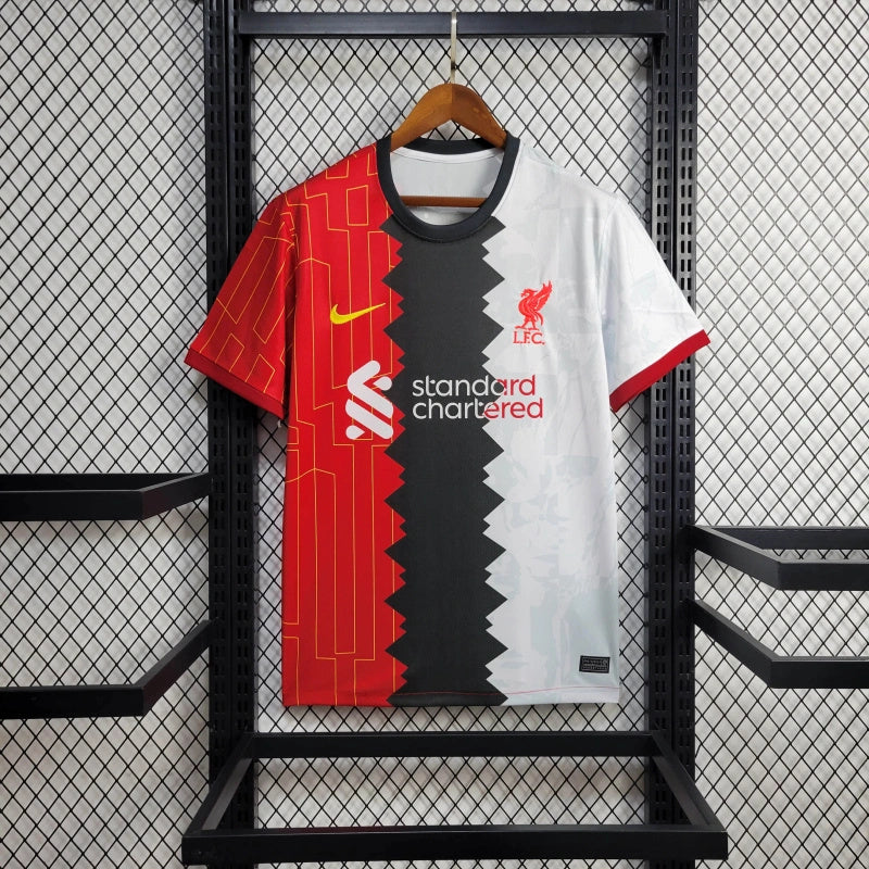 Camisa Edição Especial Liverpool | 24/25 Torcedor Nike - Vermelha Preta e Branca