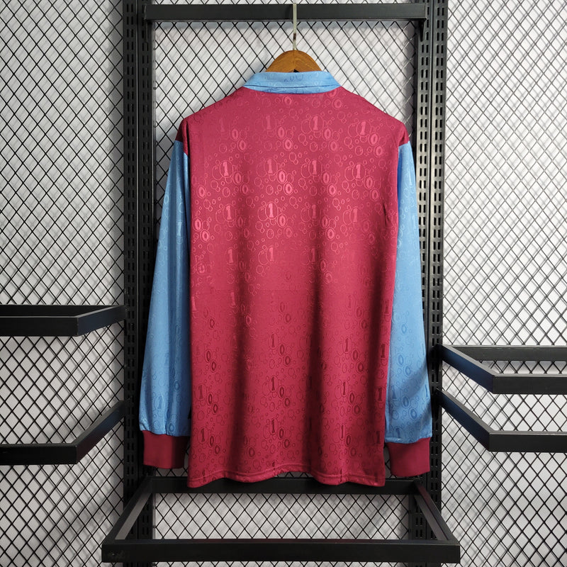 Camisa I West Ham Retrô | 95/97 Pony - Vermelha e Azul - Manga Longa