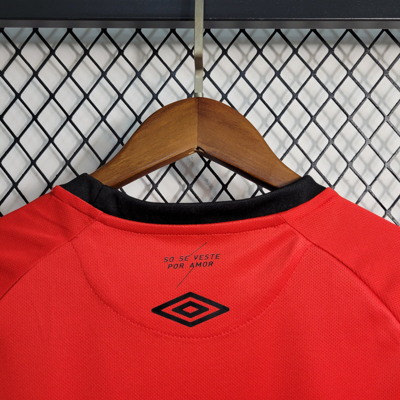 Camisa I Athletico Paranaense | 23/24 Torcedor Umbro - Vermelha e Preta - Feminina