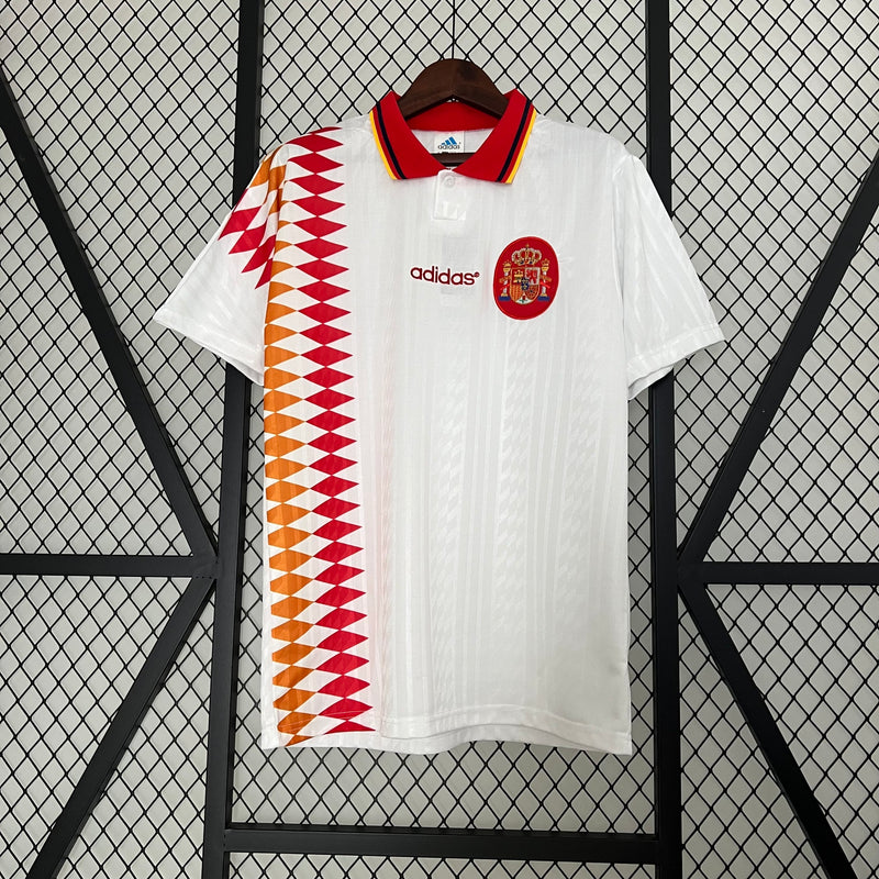 Camisa II Espanha Retrô | 1994 Adidas - Branca e Vermelha