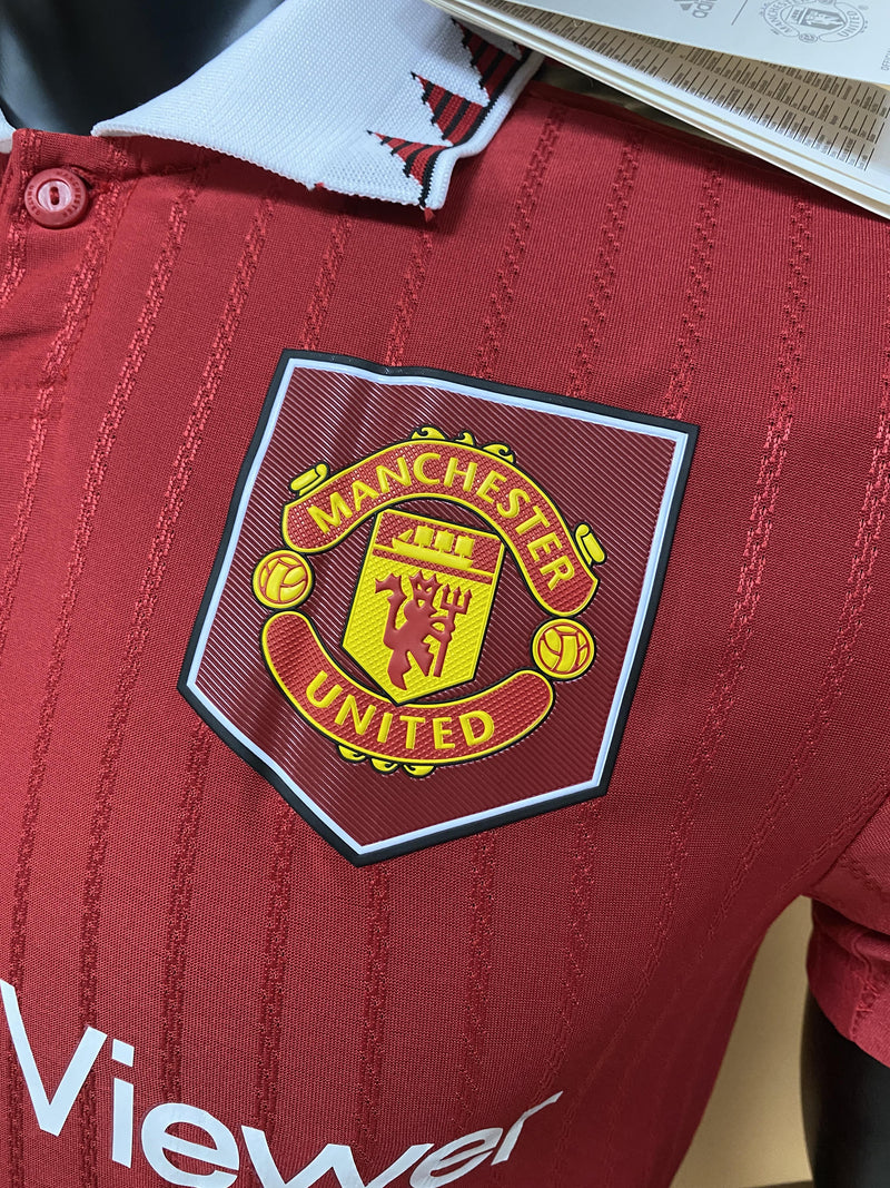 Camisa I Manchester United | 22/23 Modelo Jogador Adidas - Vermelha