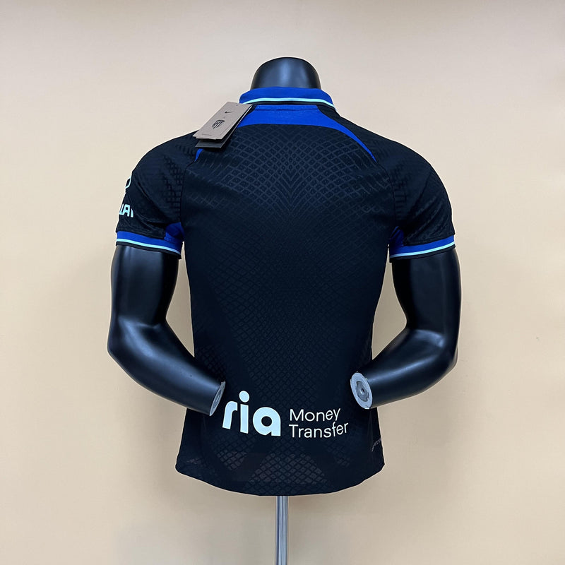 Camisa II Atlético de Madrid | 22/23 Modelo Jogador Nike - Preta e Azul