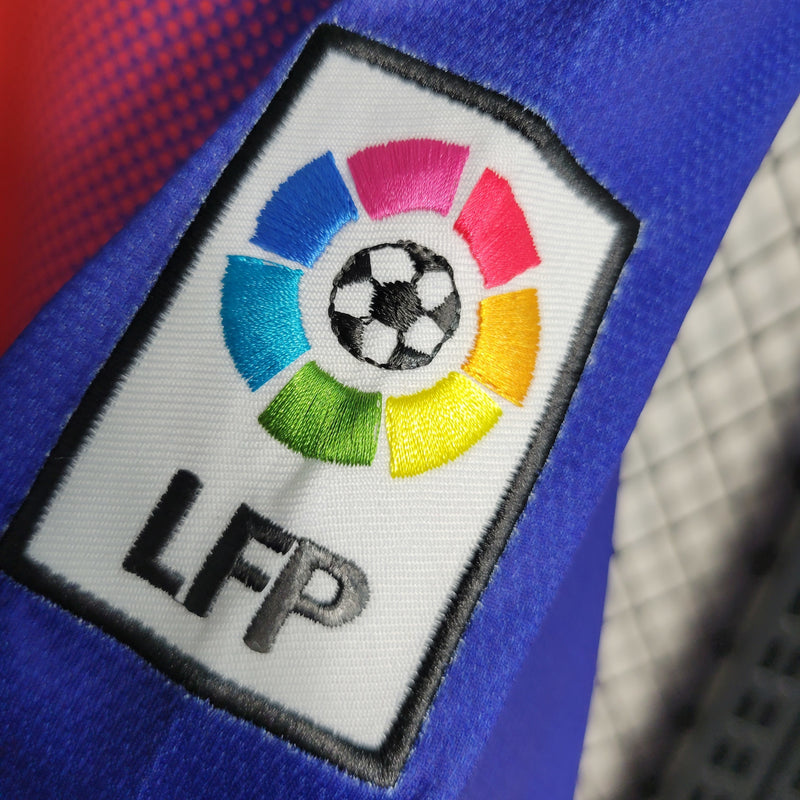 Camisa I Barcelona Retrô | 12/13 Nike - Azul e Vermelha - Manga Longa
