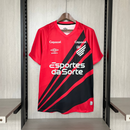 Camisa I Athletico Paranaense | 24/25 Torcedor Umbro - Vermelha e Preta (Patrocínios)