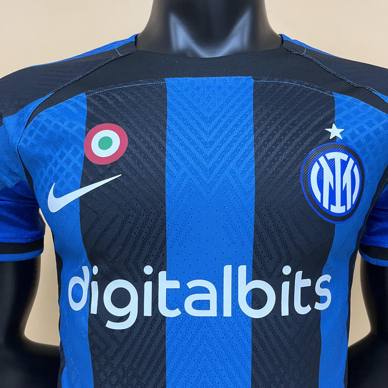Camisa I Inter de Milão | 22/23 Modelo Jogador Nike - Azul e Preta