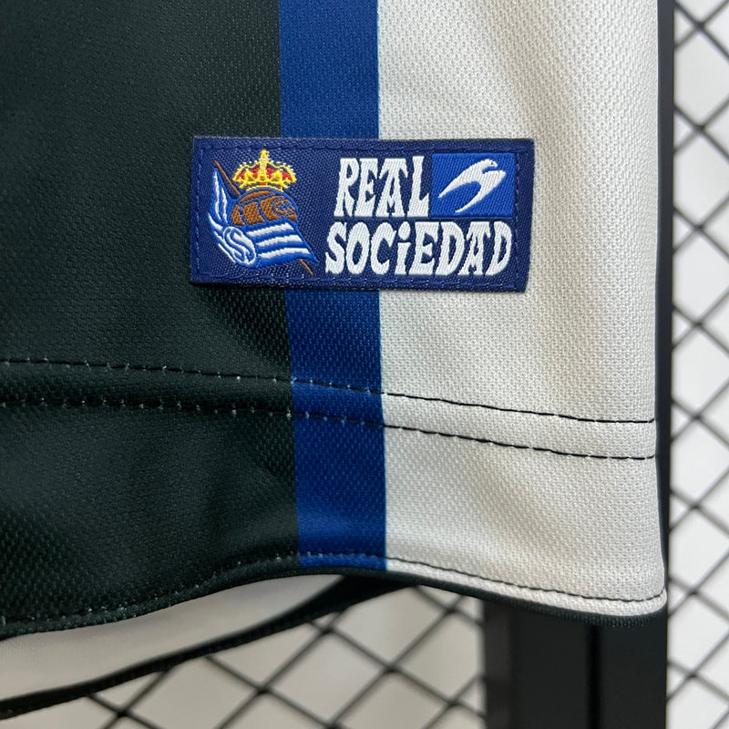 Camisa II Real Sociedad Retrô | 00/02 Astore - Preta e Branca
